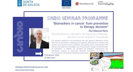 CINBIO Seminar Programme: Rui Manuel Reis