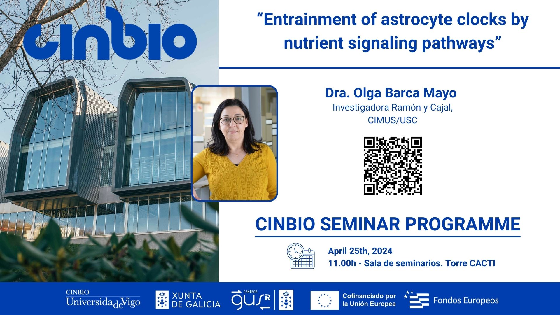 Olga Barca Mayo - CINBIO Seminar Programme