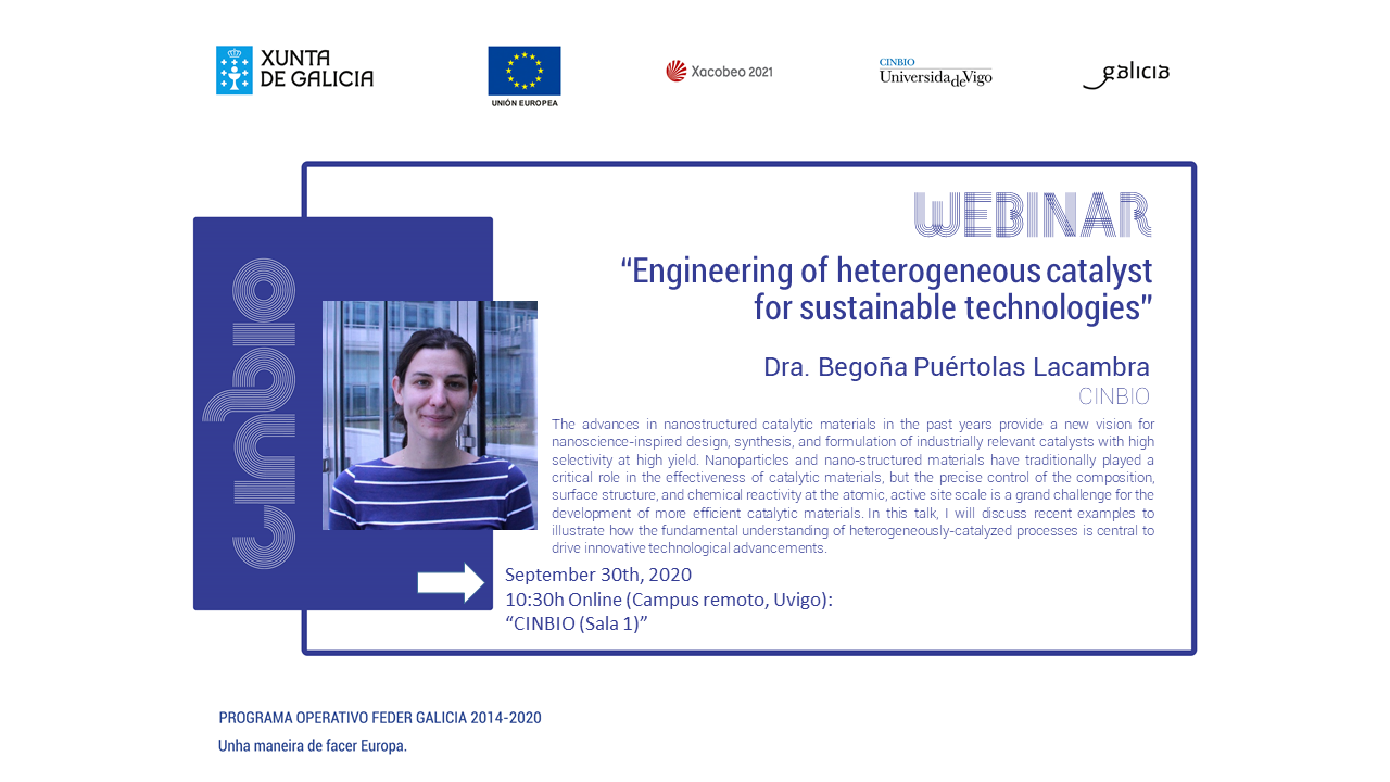 Enxeñería de catalizadores heteroxéneos para tecnoloxías sustentables