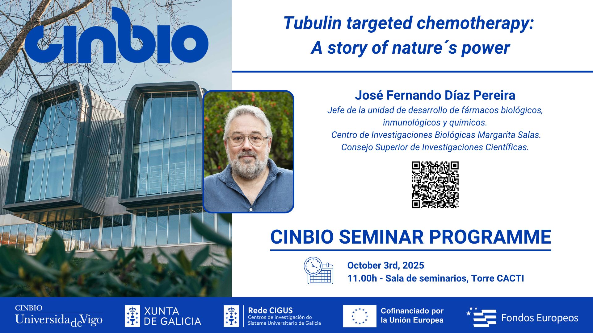José Fernando Díaz Pereira - CINBIO Seminar Programme