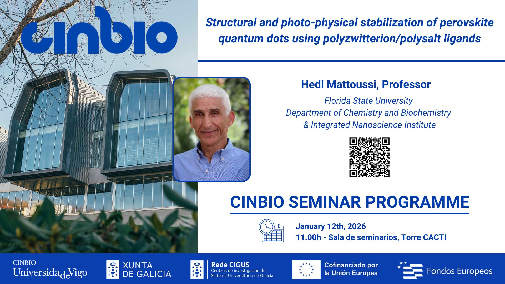 Hedi Mattoussi - CINBIO Seminar Programme