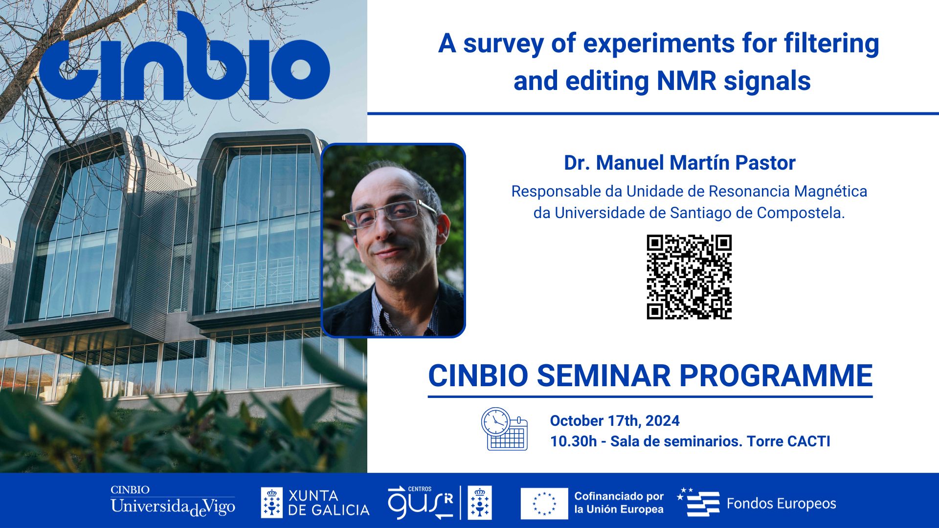 Manuel Martín Pastor - CINBIO Seminar Programme