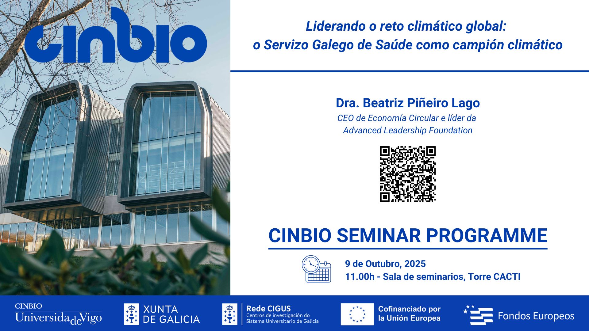 Dra. Beatriz Piñeiro Lago - CINBIO Seminar Programme