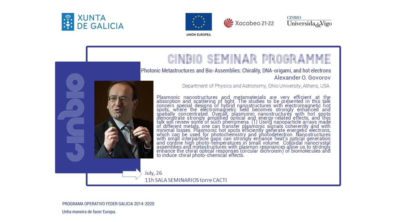 Alexander O. Govorov - CINBIO Seminar Programme