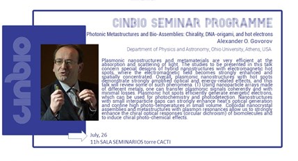 Alexander O. Govorov - CINBIO Seminar Programme