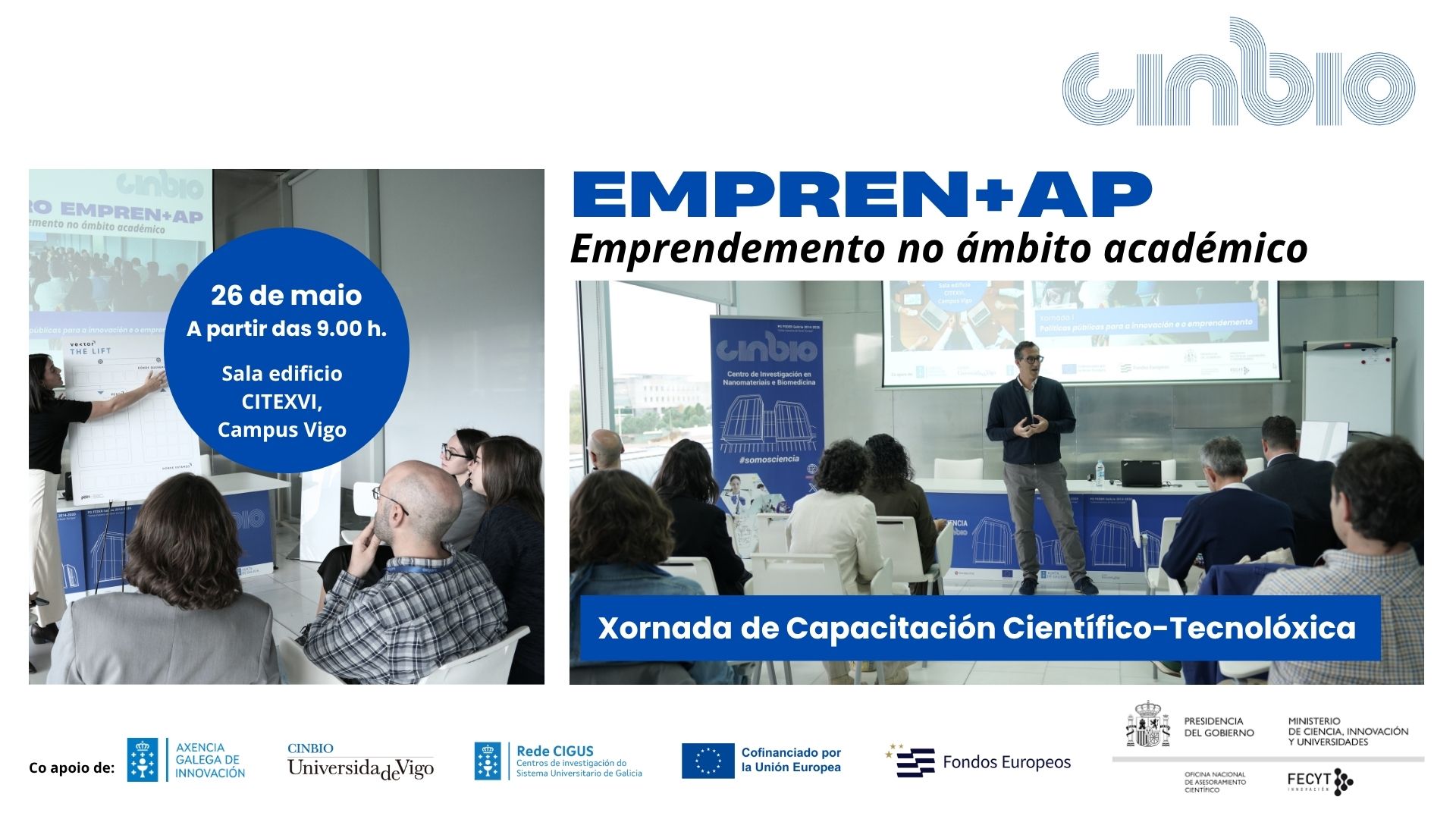 EMPREN+AP: Xornada de Capacitación Científico-Tecnolóxica