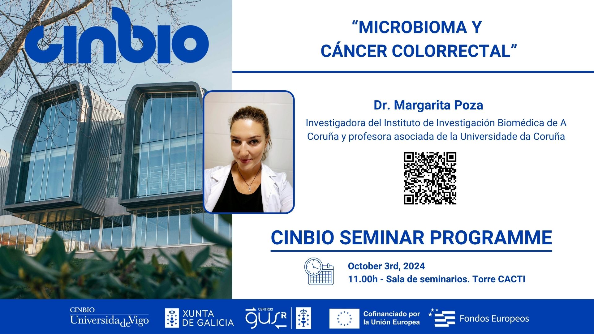 Dr. Margarita Poza - CINBIO Seminar Programme