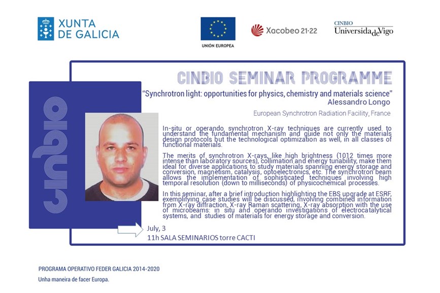 Alessandro Longo - CINBIO Seminar Programme