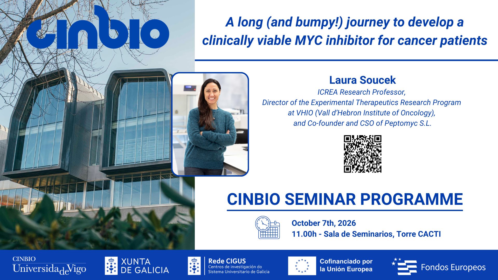 Dra. Laura Soucek - CINBIO Seminar Programme